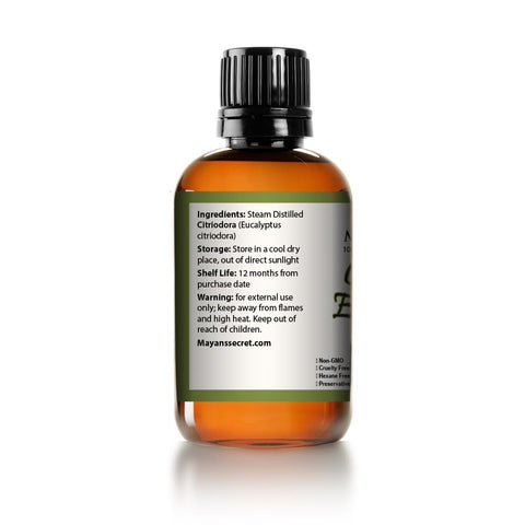 Citriodora Eucalyptus Essential Oil - Huge 4 OZ - 100% Pure & Natural – Premium Therapeutic Grade with Premium Glass Dropper