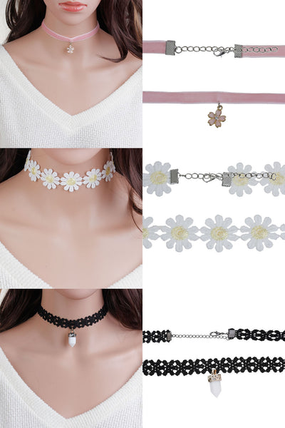 Sexy Sparkles Velvet Choker Necklace for Women Girls Gothic Choker Bolo Tie Corset Lace Chokers - Sexy Sparkles Fashion Jewelry - 1