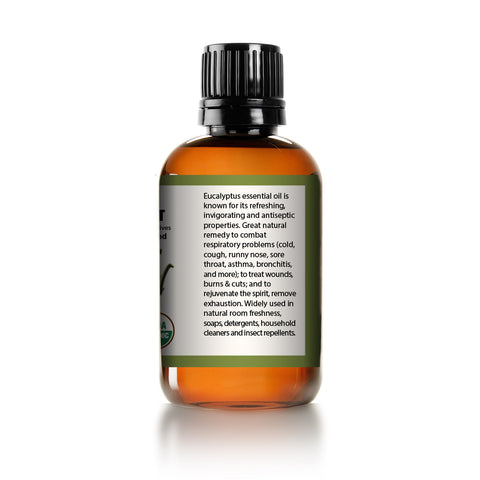 Smithii Eucalyptus USDA Certified Organic, Best Therapeutic Grade Essential Oil  by Mayan's Secret