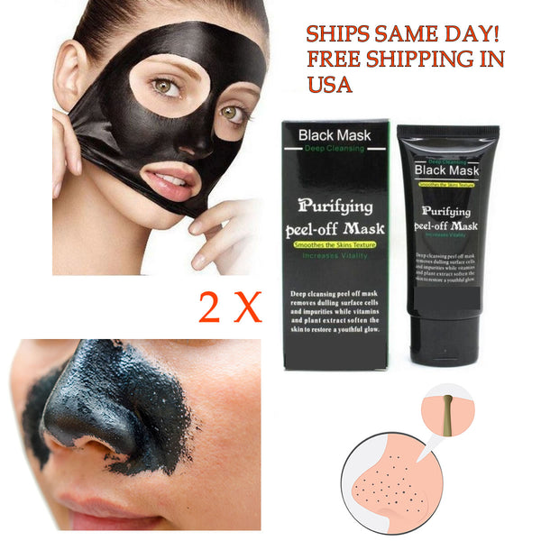 2x packs 50 ml deep Cleansing Black MASK peel-off Facial Clean Blackhead