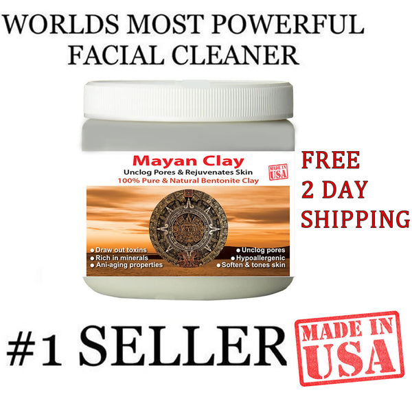 Sexy Sparkles Mayan Secret - Indian Healing Clay - Deep Pore Cleansing Facial & Healing Body Mask | The Original 100% Natural Calcium Bentonite Clay (4 oz (Travel size))