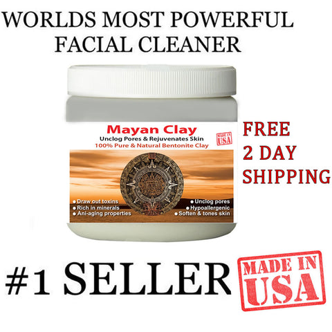 Mayan Secret - Indian Healing Clay - Deep Pore Cleansing Facial & Healing Body Mask | The Original 100% Natural Calcium Bentonite Clay (1 pound)