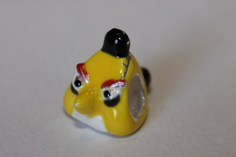 .925 Sterling Silver " Angry Bird"  Charm Spacer Bead for Snake Chain Charm Bracelet - Sexy Sparkles Fashion Jewelry - 1