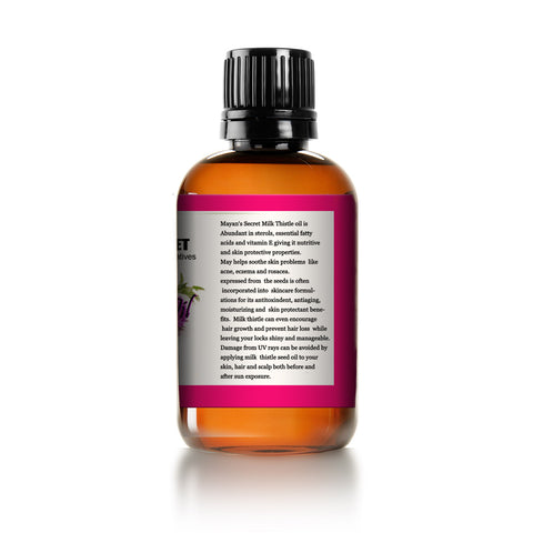 Mayan’s Secret Milk Thistle Seed Oil 100% Pure Cold Pressed Rich in Vitamin E  and Antioxidant for Anti-aging Skin