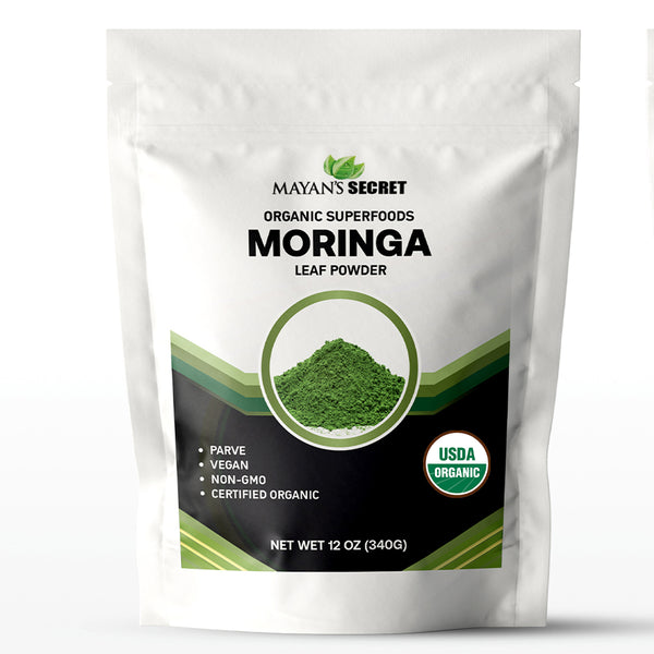 USDA Certified Organic Moringa Oleifera Leaf Powder Rich in Natural Antioxidants,