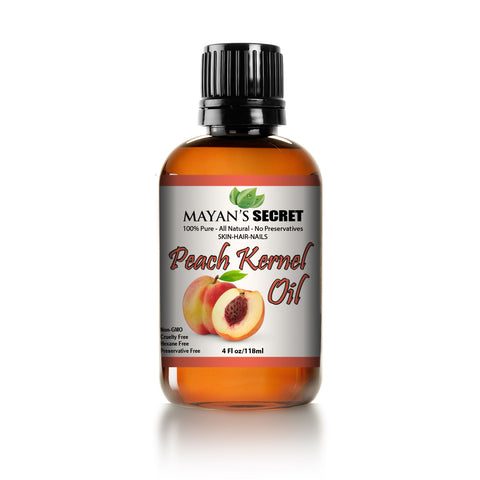 Peach Kernel Oil for Skin Elasticity,Firming, Hair, Massage and Nail Care. 4 Fl. oz