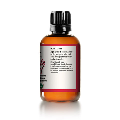 USDA Certified Organic Pomegranate Seed Oil for Skin Repair -Large 4oz Glass Bottle  Cold Pressed and Pure Rejuvenating Oil for Skin, Hair and Nails