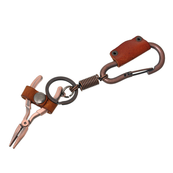 Sexy Sparkles 1 Pc Carabiner Key Chain Camp Key Ring with Snap Clip Pliers Antique Copper