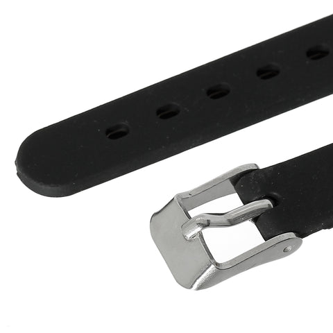 Sexy Sparkles Jewelry Men's Stainless Steel Religious Black Silicone Cross Adjustable Buckle Bracelet
