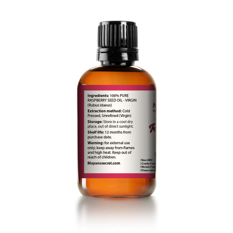 Red Raspberry Seed Oil Cold Pressed Unrefined (Virgin) Undiluted 100% Natural for face, hands,scars and breakouts 4 oz