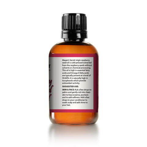 Red Raspberry Seed Oil Cold Pressed Unrefined (Virgin) Undiluted 100% Natural for face, hands,scars and breakouts 4 oz