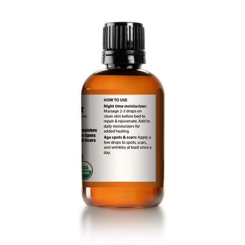 Rosehip Seed Oil by Mayan's Secret, USDA Certified Organic, Cold Pressed, Unrefined. Reduce Acne Scars. Essential Oil for Face, Nails, Hair, Skin. Therapeutic AAA+ Grade