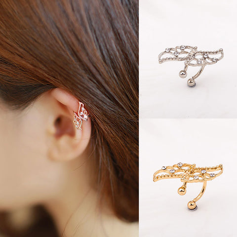 Set of 2 Pairs Ear Cuffs Clip Wrap Earrings