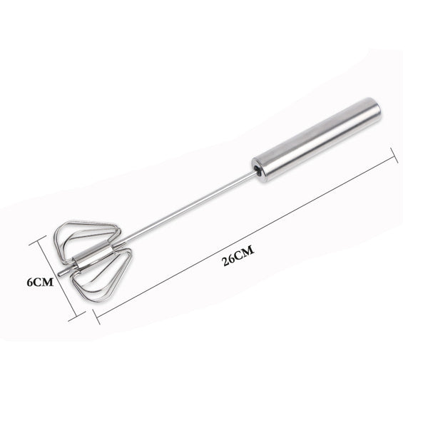 Premium Stainless-Steel Hand Push Whisk Blender, Egg Beater, Hand Egg Mixer for Flour Cake Length 10 inch