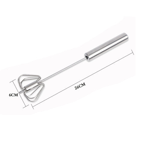 Premium Stainless-Steel Hand Push Whisk Blender, Egg Beater, Hand Egg Mixer for Flour Cake Length 10 inch