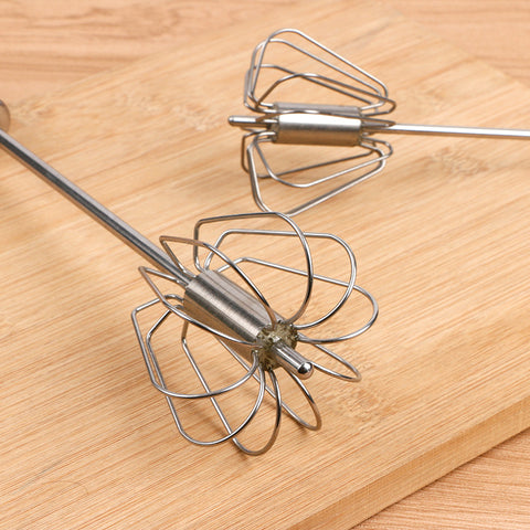 Premium Stainless-Steel Hand Push Whisk Blender, Egg Beater, Hand Egg Mixer for Flour Cake Egg,  (2pcs 10Inch & 12inch)