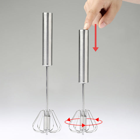 Premium Stainless-Steel Hand Push Whisk Blender, Egg Beater, Hand Egg Mixer for Flour Cake Egg,  (2pcs 10Inch & 12inch)