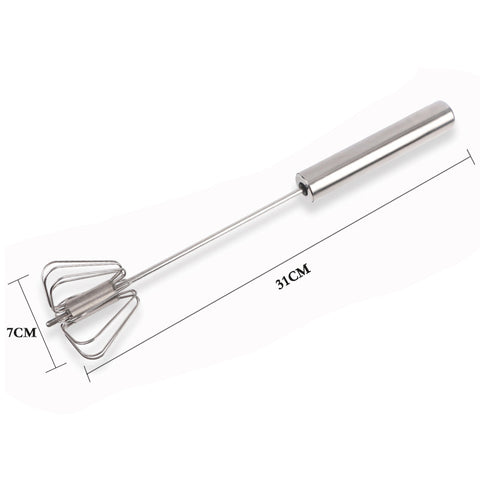 Premium Stainless-Steel Hand Push Whisk Blender, Egg Beater, Hand Egg Mixer for Flour Cake Egg,  (2pcs 10Inch & 12inch)