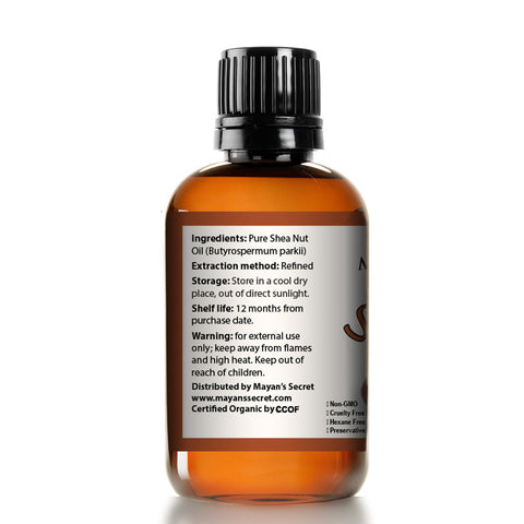 Shea Nut Oil USDA Certified Organic Natural Undiluted Cold Pressed for Skin Hair Lips and Nails