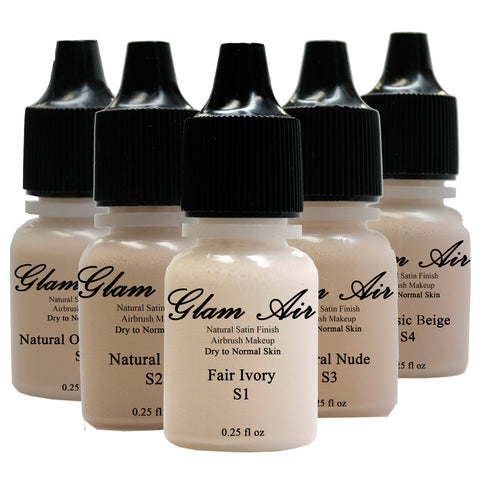 Glam Air Airbrush Makeup Foundation System Kit with 5 Shades of Foundation and Blush(choose your s from the drop down menu) (Light Satin) - Sexy Sparkles Fashion Jewelry - 2