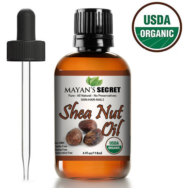Shea Nut Oil USDA Certified Organic Natural Undiluted Cold Pressed for Skin Hair Lips and Nails