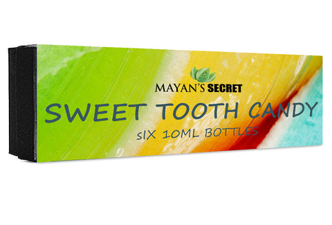 Mayan's Secrets Premium Grade Fragrance Oil -Sweet Tooth- Gift Set 6/10ml Cotton  Candy, Bubble Gum, Monkey Farts, Cake, Salton Water taffy, Christmas Ribbon Candy