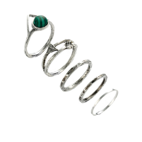 Sexy Sparkles 5 PCS Bohemian Style Joint Knuckle Nail Midi Ring Set - Sexy Sparkles Fashion Jewelry - 2