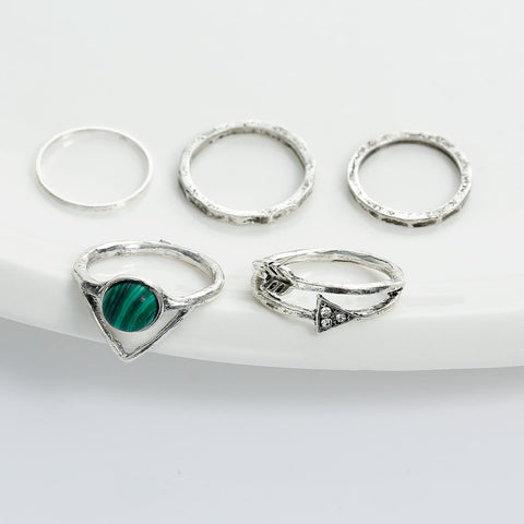 Sexy Sparkles 5 PCS Bohemian Style Joint Knuckle Nail Midi Ring Set - Sexy Sparkles Fashion Jewelry - 3