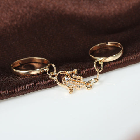 Sexy Sparkles Adjustable Women's Band Knuckle Midi Rings Set Gold Tone Hamsa Symbol Hand Eye - Sexy Sparkles Fashion Jewelry - 2