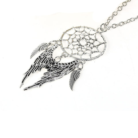 Angel Wing Dreamcatcher Pendant Necklace - Sexy Sparkles Fashion Jewelry - 4