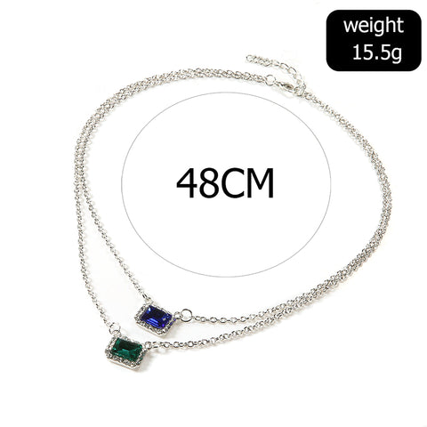SEXY SPARKLES Multilayer Layered Layer Long Necklaces Chain for Womens Jewelry