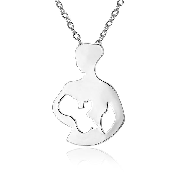 SEXY SPARKLES Mother Daughter Pendant Necklace Love Heart Necklace for Women Gift for Mom