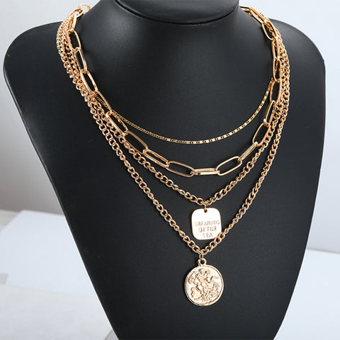 SEXY SPARKLES Multilayer Layered Layer Long Necklaces Chain for Womens Jewelry