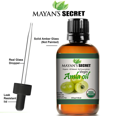 Amla oil for hair growth Virgin Organic USDA Certified