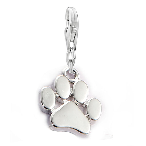 SEXY SPARKLES Dog Paw Clip on Lobster Clasp Claw Charm for Bracelet