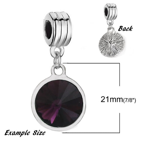 Sexy Sparkles August  Birthstone charms Dangling Spacer Beads for Bracelets or Necklace European Compatible - Sexy Sparkles Fashion Jewelry - 2