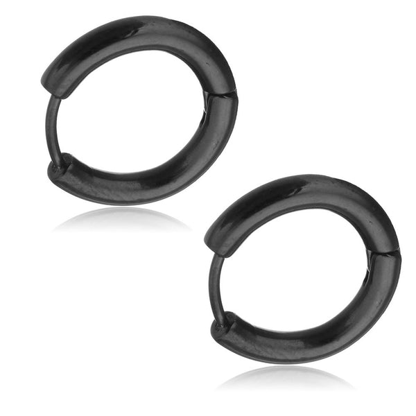 SEXY SPARKLES  1 Pair Stainless Steel Mens Womens Hoop Earrings Cartilage Lip Piercing Nose Hoop Hypoallergenic 12mm - Sexy Sparkles Fashion Jewelry - 1