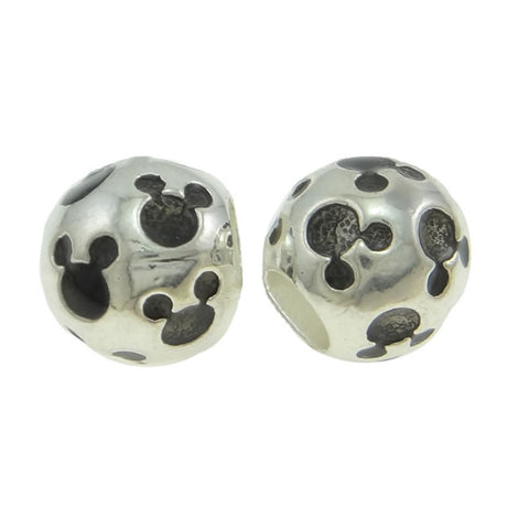 Black Mickey Mouse Charm Spacer European Bead Compatible for Most European Snake Chain Bracelets - Sexy Sparkles Fashion Jewelry