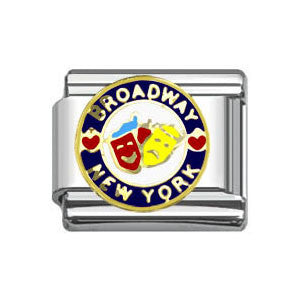 Broadway New York Italian Link Bracelet Charm