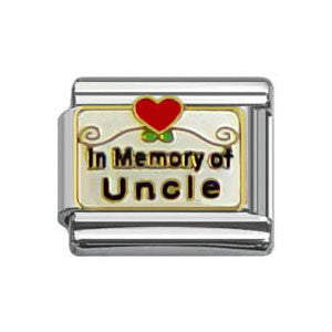 In Memory of Uncle Italian Bracelet Charm