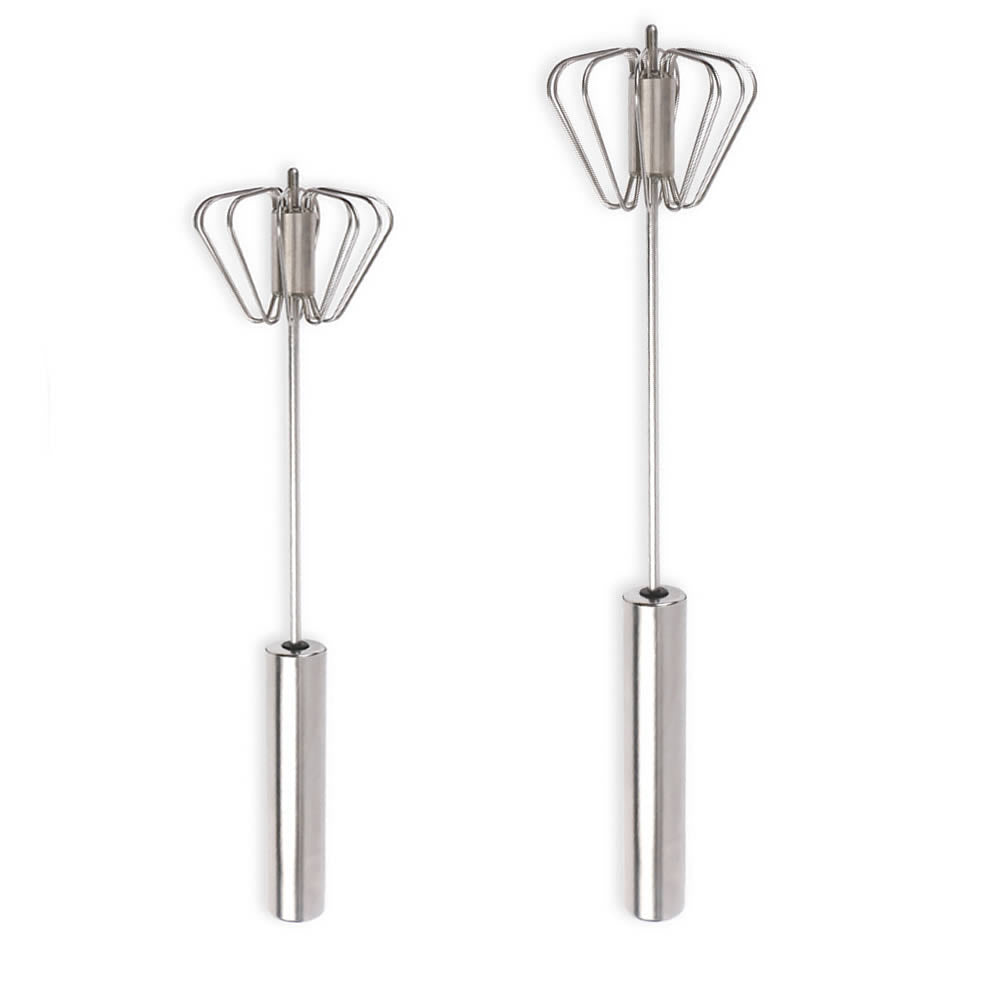 Egg Beater Whisk,Stainless Steel Hand Push Milk Frother Whisk