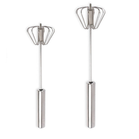 Premium Stainless-Steel Hand Push Whisk Blender, Egg Beater, Hand Egg Mixer for Flour Cake Egg,  (2pcs 10Inch & 12inch)