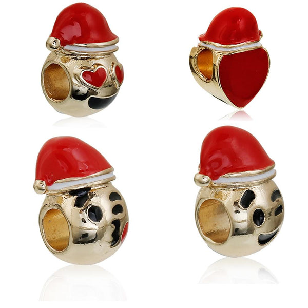 Set of 3 Merry Christmas charms Fits all Major Brand European Bracelets