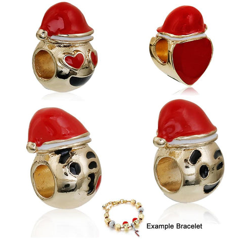 Set of 3 Merry Christmas charms Fits all Major Brand European Bracelets