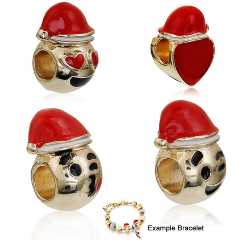 Sexy Sparkles Set of 4 Pcs Emoji Charm Spacer Bead for Pandora Bracelet