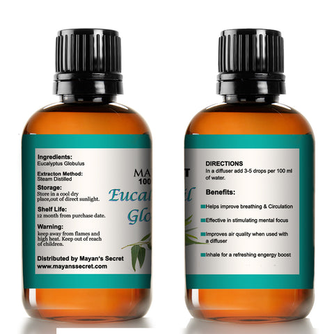 Eucalyptus Globulus Essential Oil, Aromatherapy for Clear Breathing,100% Pure, Therapeutic Grade