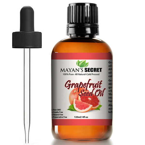 100% Pure Grapefruit Seed Oil, Premium Quality/Undiluted/Refined Cold Pressed/4 fl oz Glass Jar