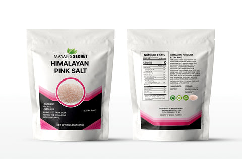 Mayan's Secret Himalayan Pink Salt, 2.5 Lbs - Extra Fine | Trace Minerals