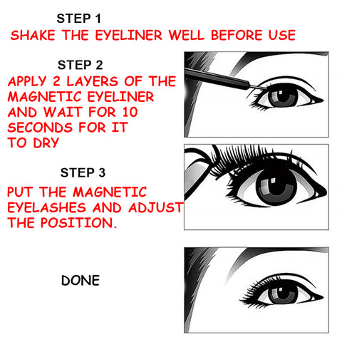 Magnetic Eyelashes with Eyeliner -Magnetic Eyeliner and Lashes Kit Eyelashes Natural Look Reusable False Lashes 5 Pairs