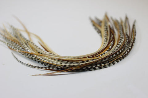 4-6 Beautiful Natural Mix Feather Hair Extension Made of Salon Quality Feathers - Sexy Sparkles Fashion Jewelry - 2